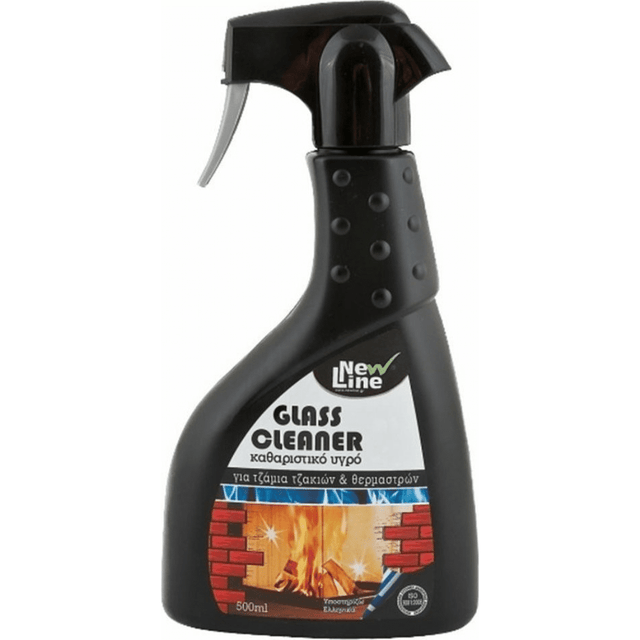 New Line 500ml Glass Cleaner Καθαριστικό Spray για Τζάμια Τζακιών & Θερμαστρών