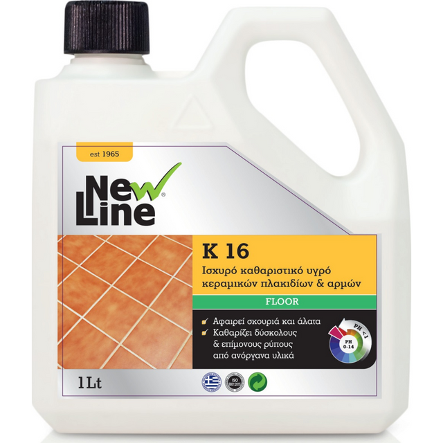 New Line 1000ml K-16 Υγρό 90396 Υγρό Καθαριστικό Πλακιδίων Και Αρμών