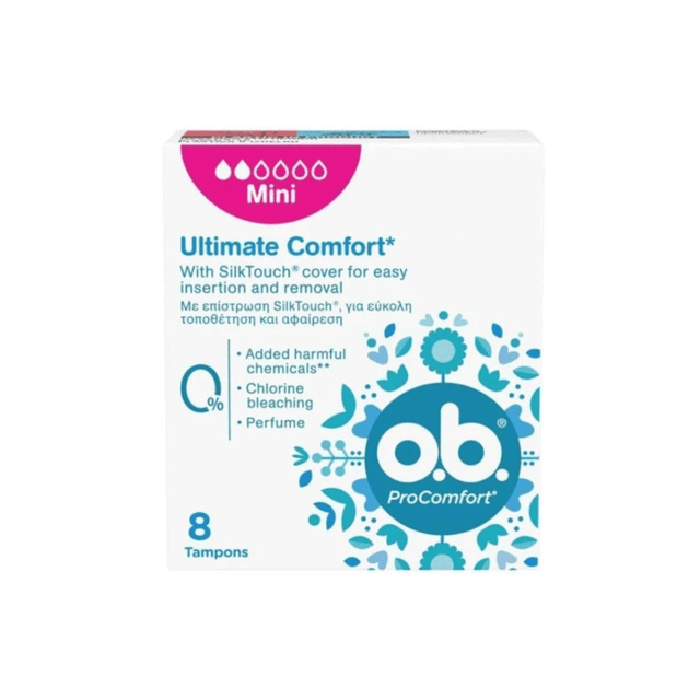 O.B. Ταμπόν (8τεμ.) ProComfort Dynamic Fit Mini για Ελαφριά Ροή