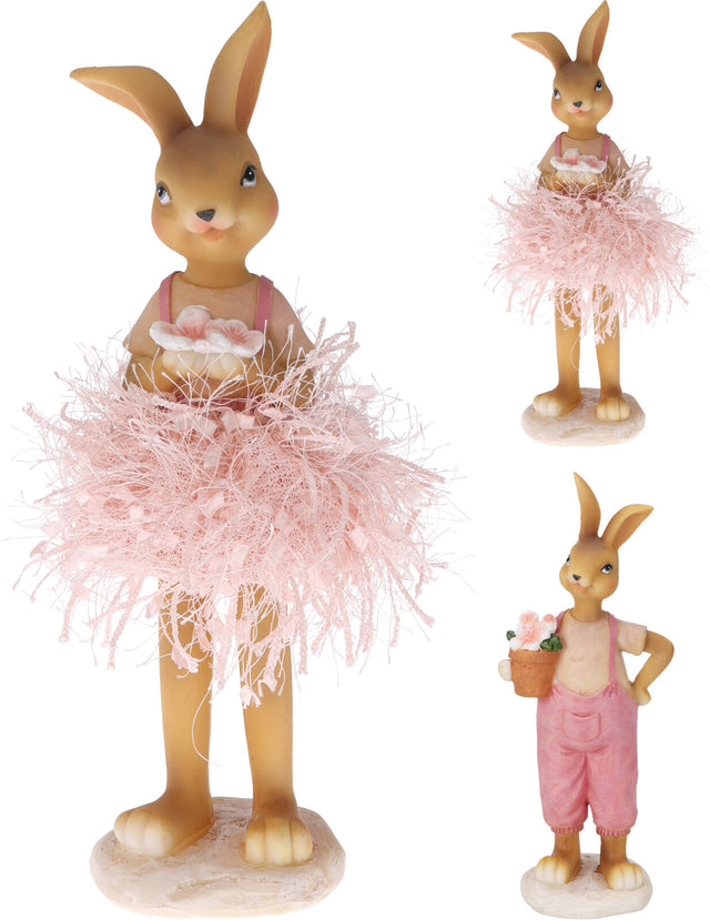 Λαγουδίνα Πολυζερίν 24cm Ρόζ Χρώμα Κορίτσι/Αγόρι