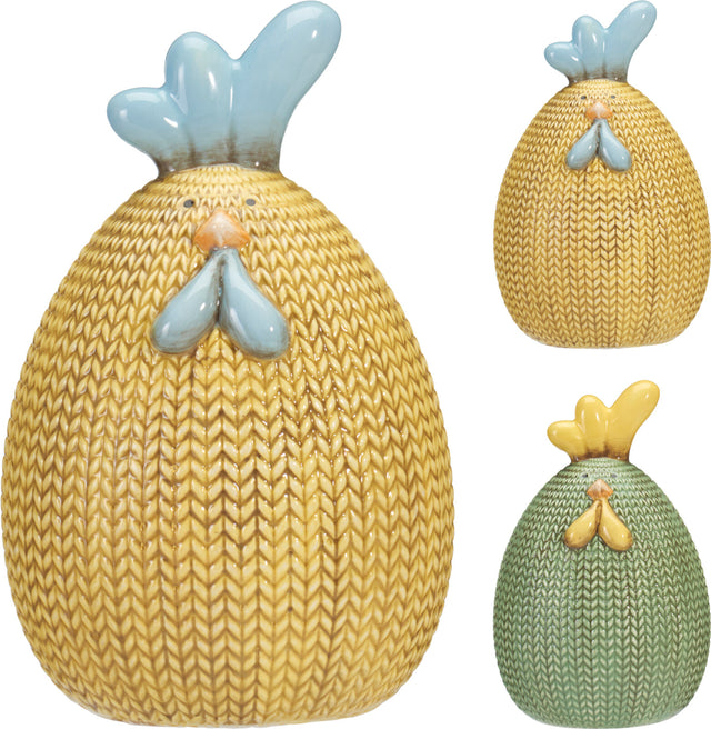 Κοτόπουλο Διακοσμητικό Κεραμικό 15cm σε 2 Χρώματα