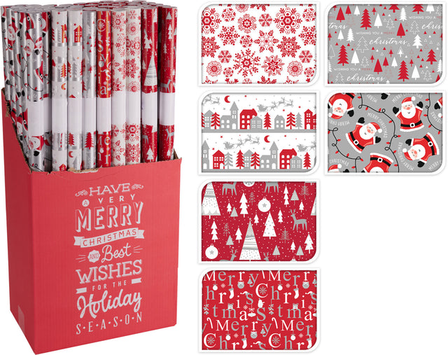 Χαρτί Περιτυλίγματος Χριστουγεννιάτικο Σχέδιο 70x200cm