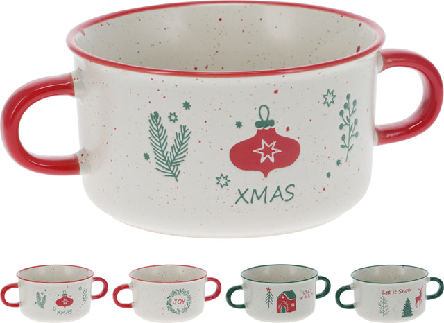 Μπώλ Χριστουγεννιάτικο Σχέδιο Κεραμικό 625ml 13.5x7.5cm