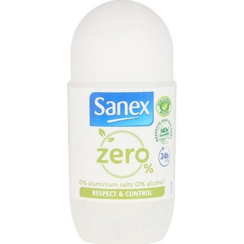 Sanex Roll On 50ml Αποσμητικά σώματος Zero 0% Respect & Control 24h Deo Protection