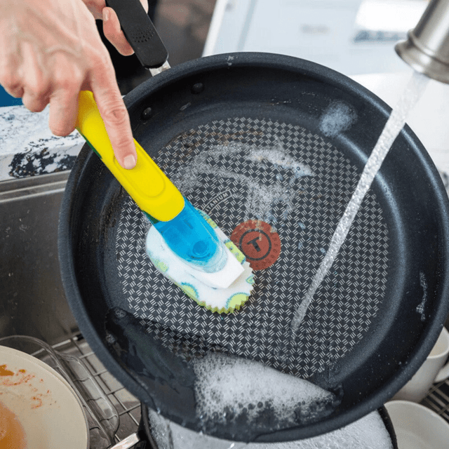 Scrub Daddy Dish Wand Σφουγγάρι Πιάτων με Λαβή Κίτρινο