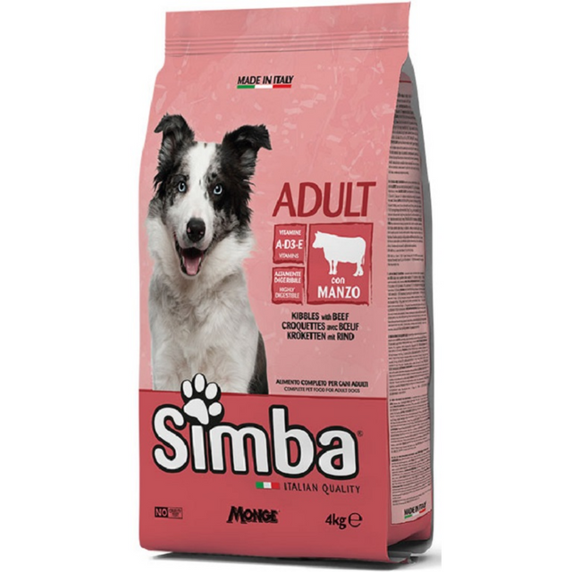Κροκέτες Simba 4kg Ξηρά Τροφή Σκύλου με Βοδινό