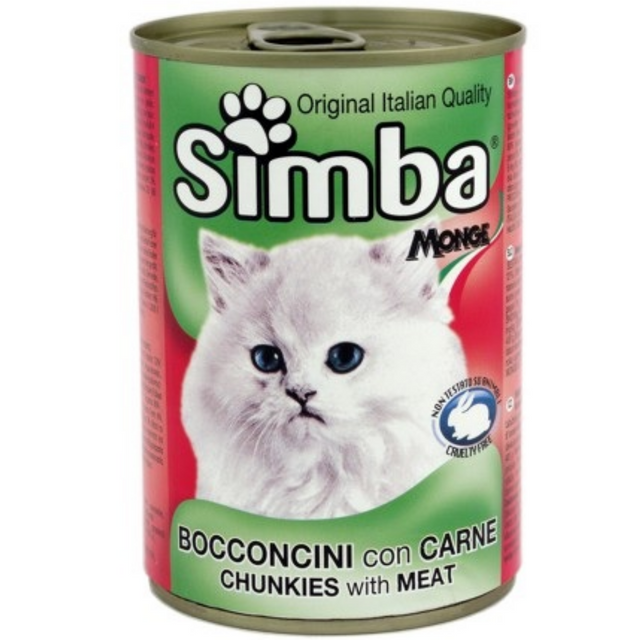 Κονσέρβα 415gr Simba Γατοτροφή Μοσχάρι Meat