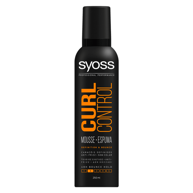 Mousse Syoss 250ml Αφρός Μαλλιών Curl Control Για Τέλειες Μπούκλες Απαλό Κράτημα No2