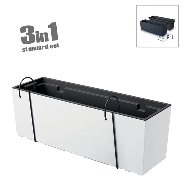 Ζαρντινιέρα (3 Σε 1) Λευκό Urbi Case W - 58x18x19.5cm 5/10KIB
