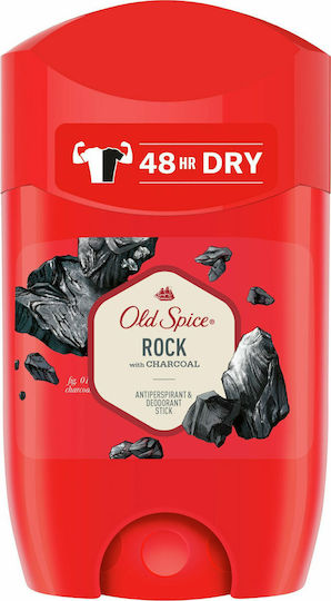 Old Spice Rock with Charcoal Antiperspirant Αποσμητικό 48h σε Stick 50ml