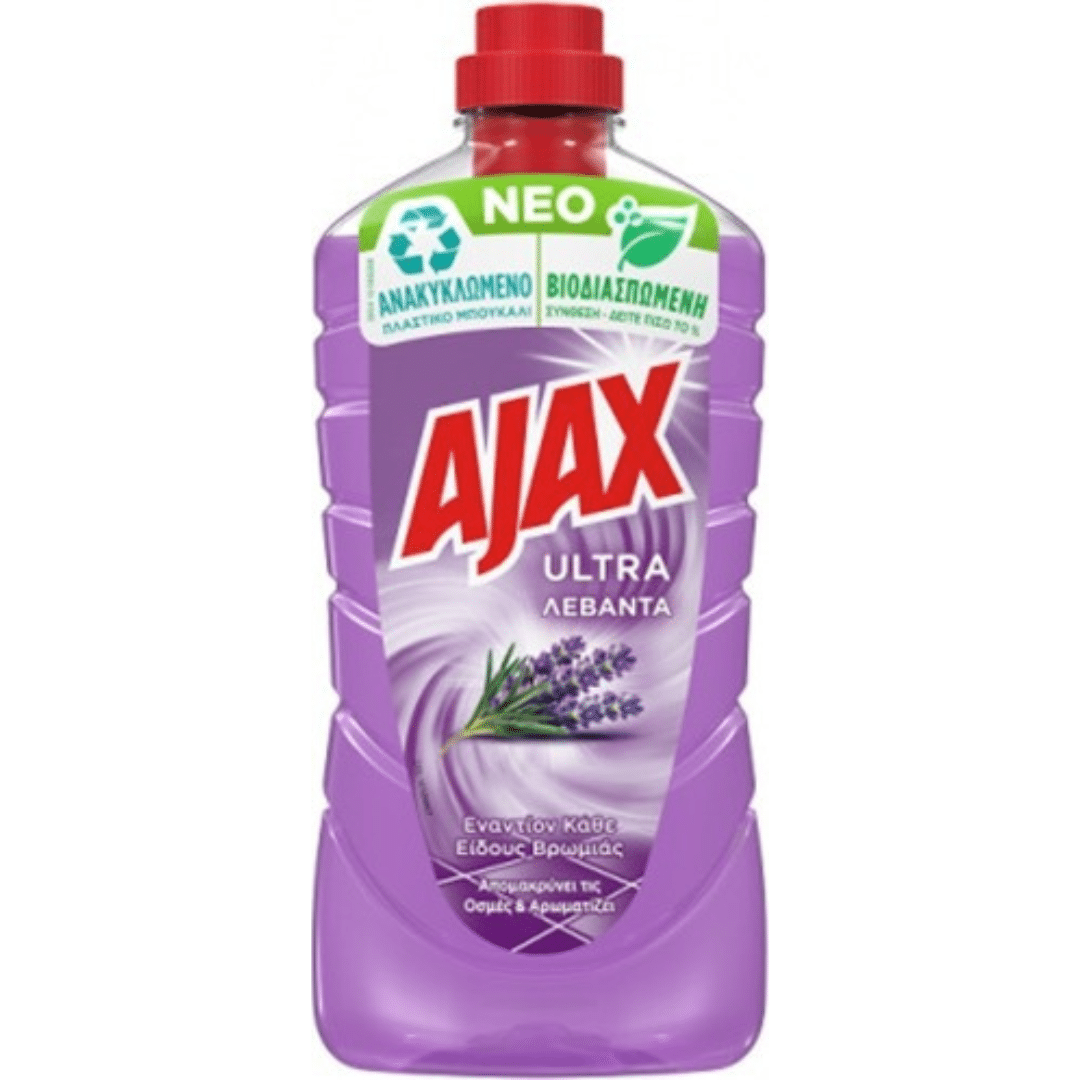 Ajax Υγρό Γενικού Καθαρισμού Λεβάντα 1000ml Υγρό Δαπέδου