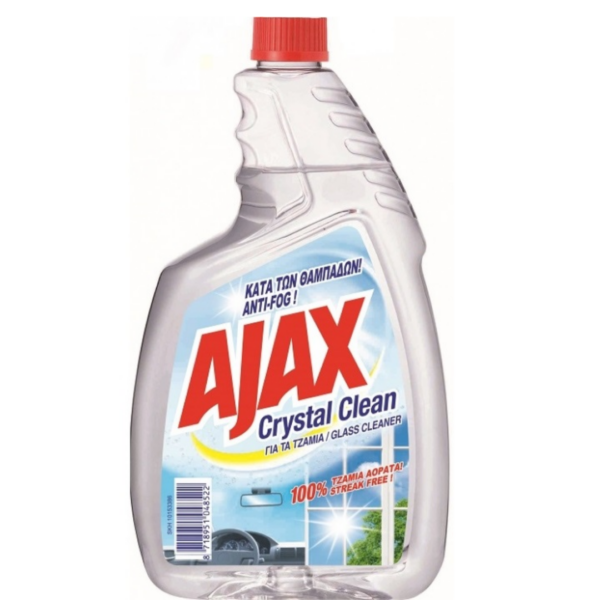 Ajax Υγρό Καθκό Τζαμιών Crystal Clean 750ml Ανταλλακτικό Διάφανο.