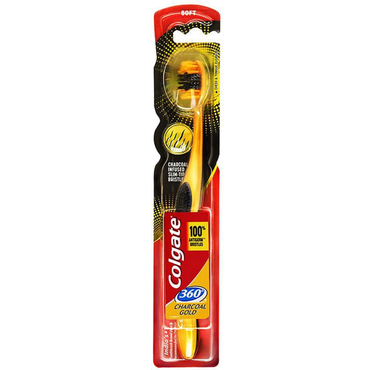 Colgate 360° Gold With Charcoal Soft Οδοντόβουρτσα 1τμχ.