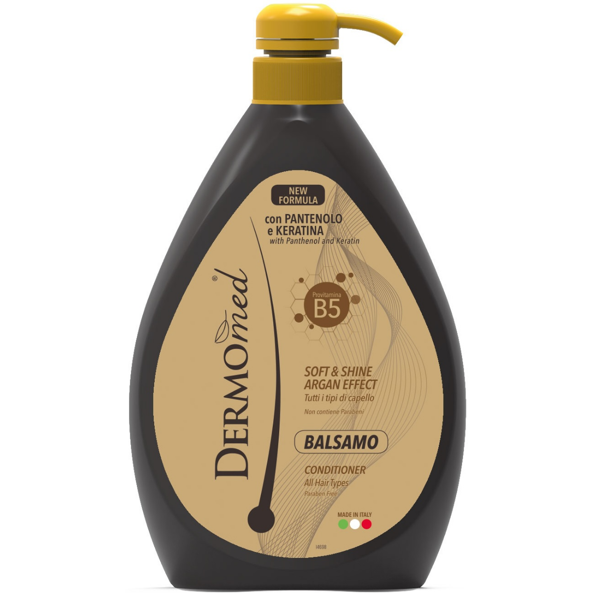 Dermomed Balsamo Conditioner 600ml Soft Shine Argan Effect With Keratin.