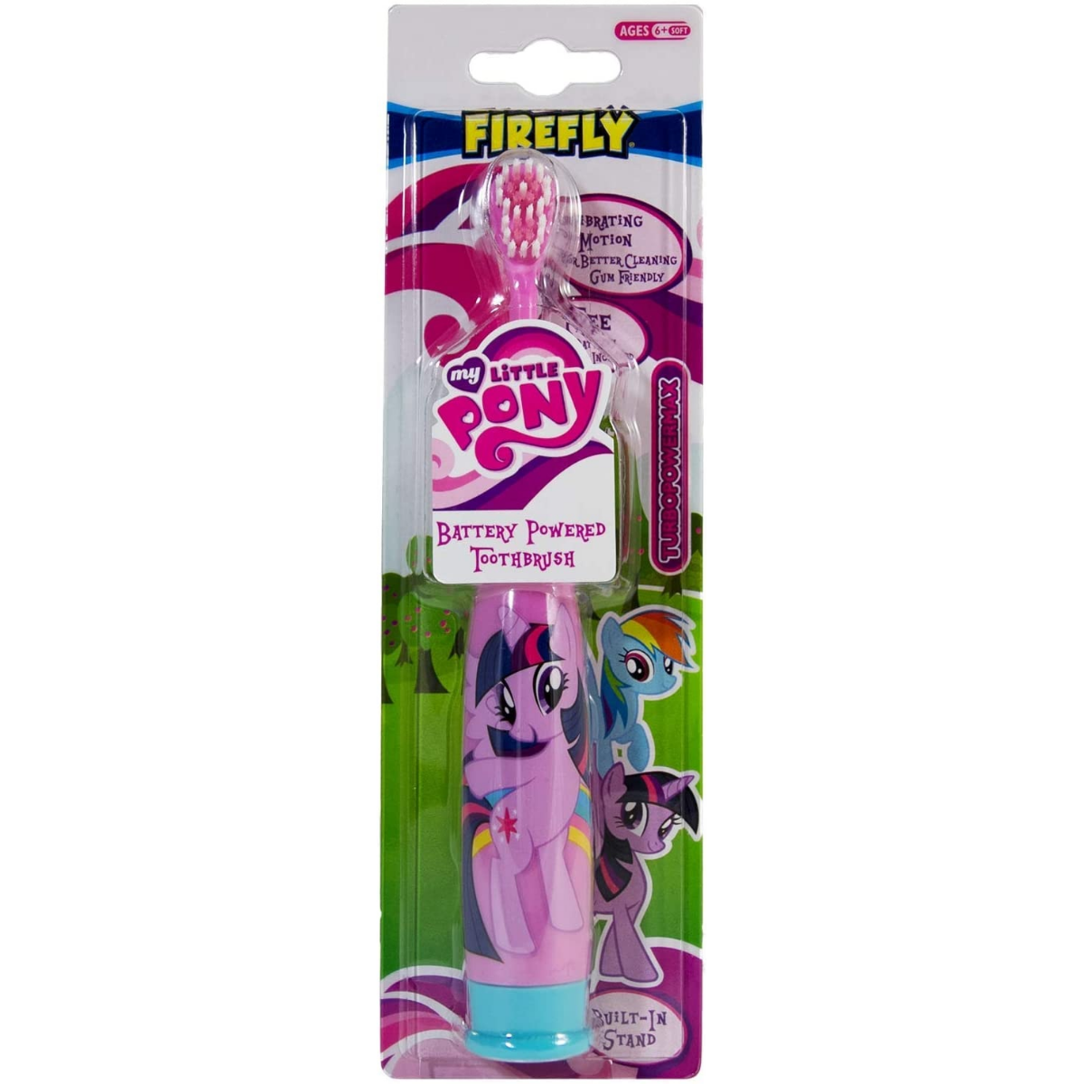 Firefly My Little Pony Ροζ Γαλάζιο 6 Soft Battery Powered Toothbrush Οδοντόβουρτσα Ηλεκτρική.