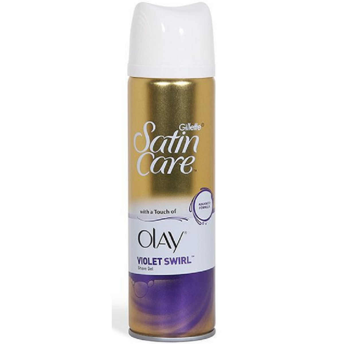Gillette Gel Ξυρίσματος 200ml Satin Care Touch Of Olay Violet Swirl.