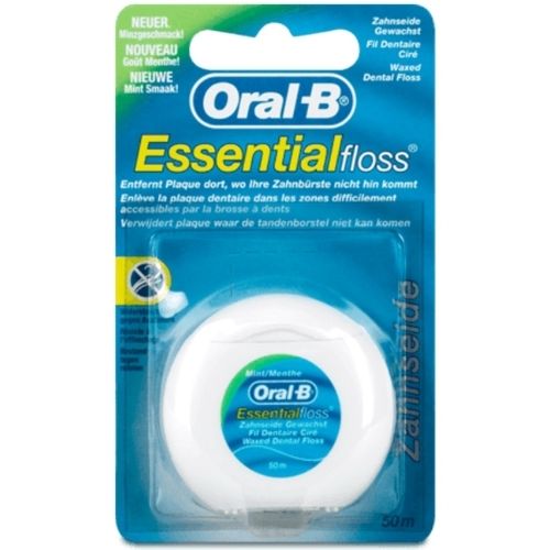 Oral B Essential Floss Mint Οδοντικό Νήμα Κηρωμένο 50m.