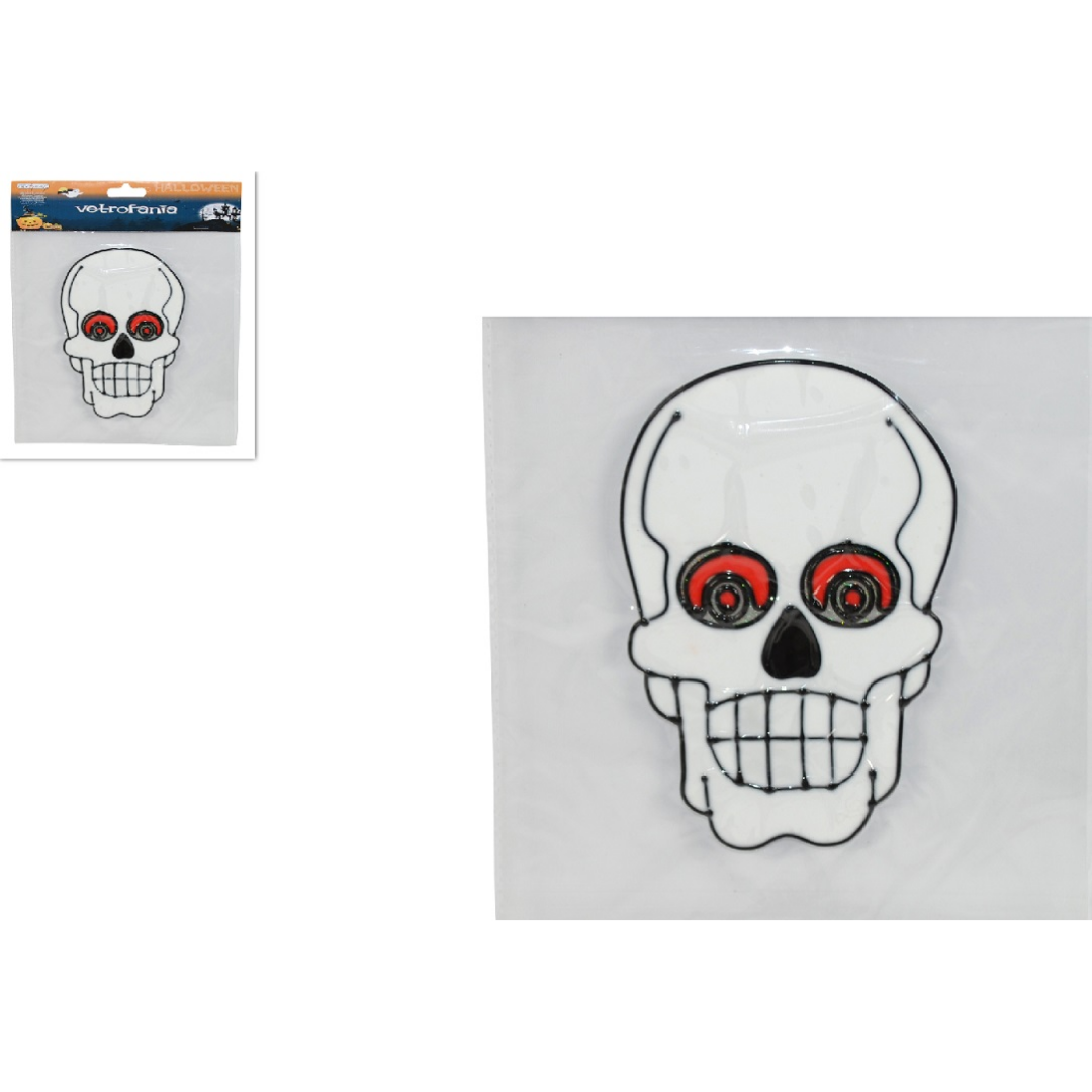Sticker Halloween Νεκροκεφαλή Για Τζάμια Art.ZX105 Due Esse Christmas S.r.l Welkhome