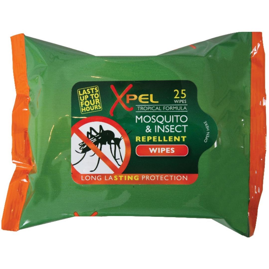 Xpel Mosquito Insect Repellent Αντικουνουπικά Υγρά Μαντηλάκια 25 τμχ