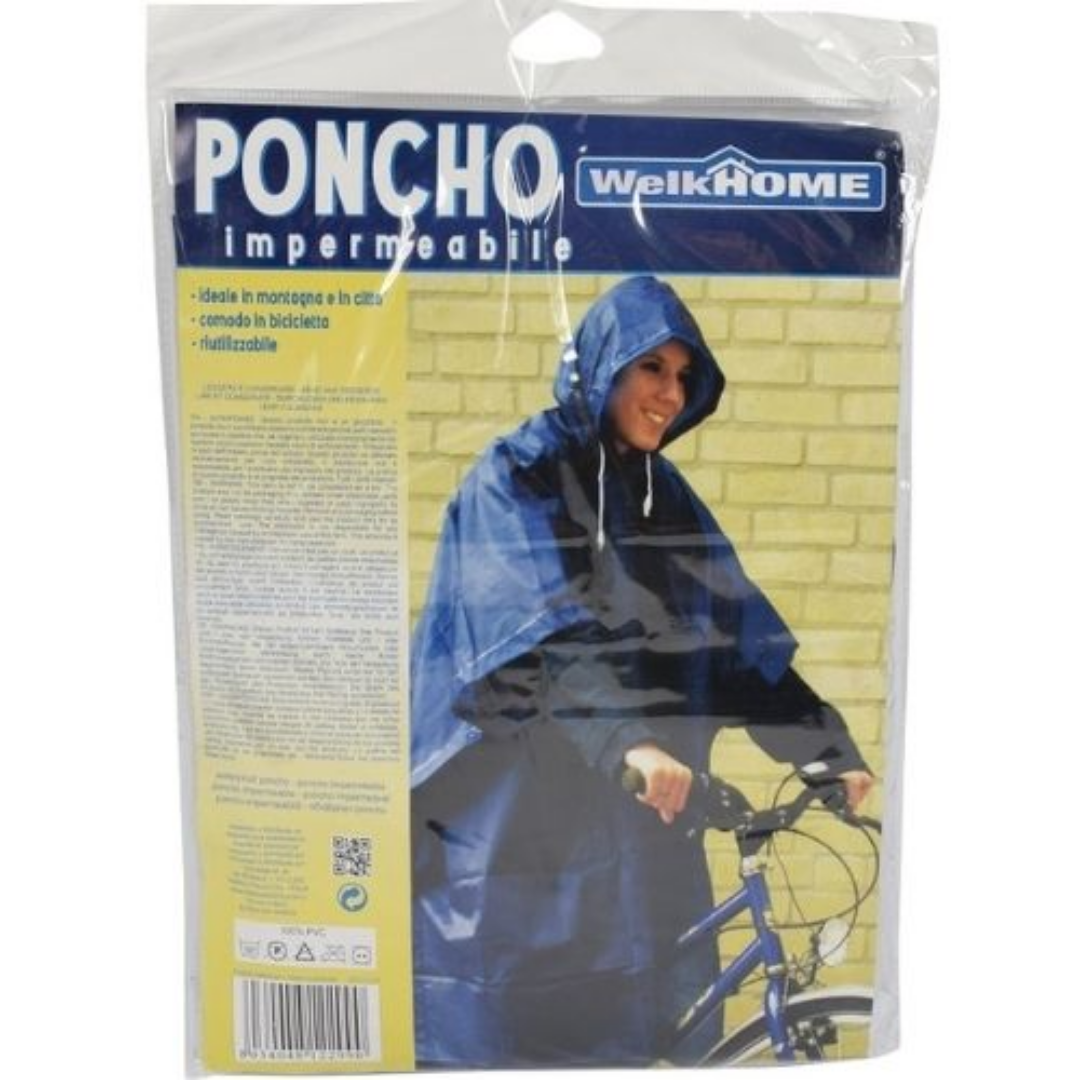 Αδιάβροχο Poncho Pvc One Size Με Κουκούλα Art.HJ054 Welkhome