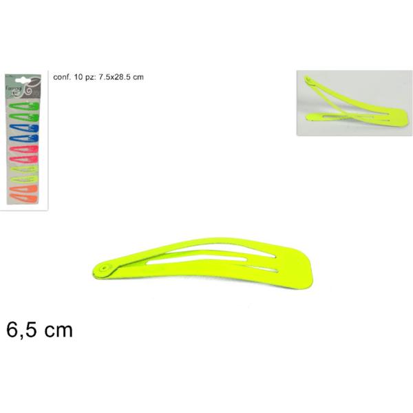 Κλάμερ Χρωματιστά 6,5cm Σετ 10Τεμ Welkhome