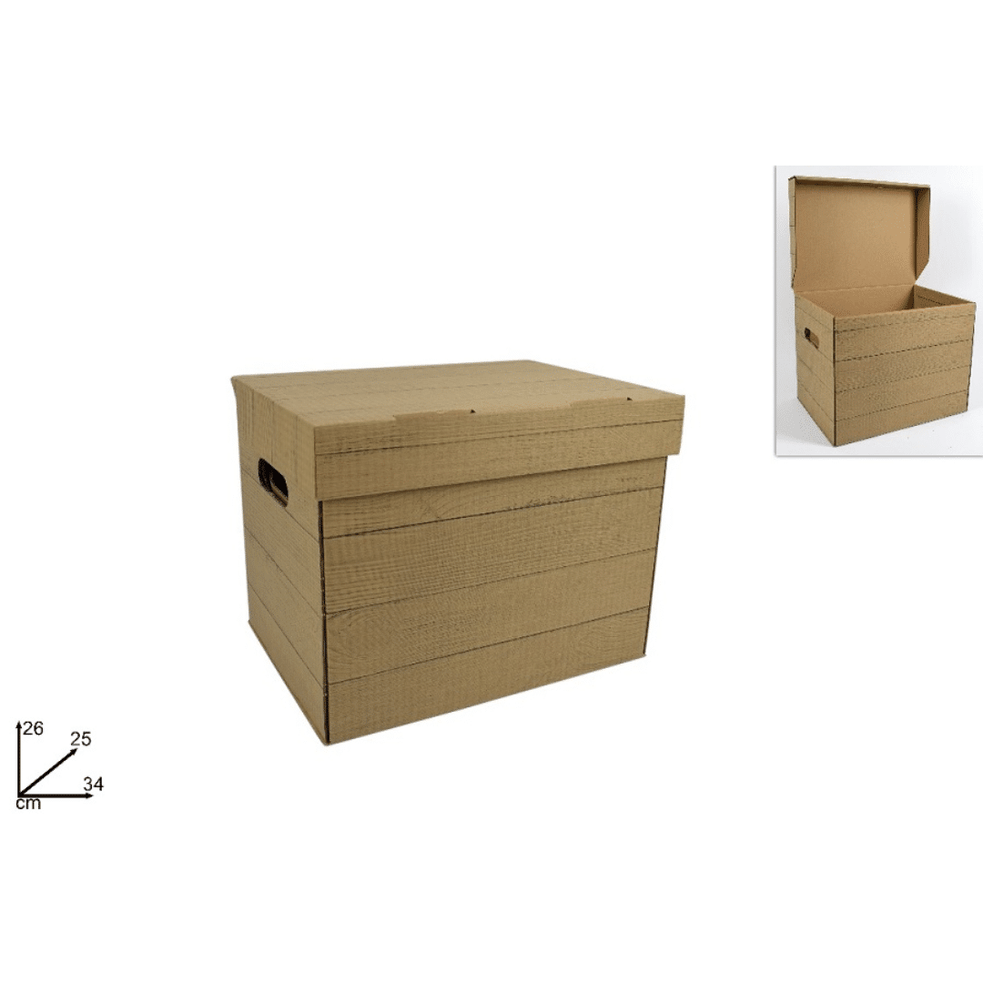 Κουτί Αποθήκευσης Χάρτινο 26Χ25Χ34cm Welkhome