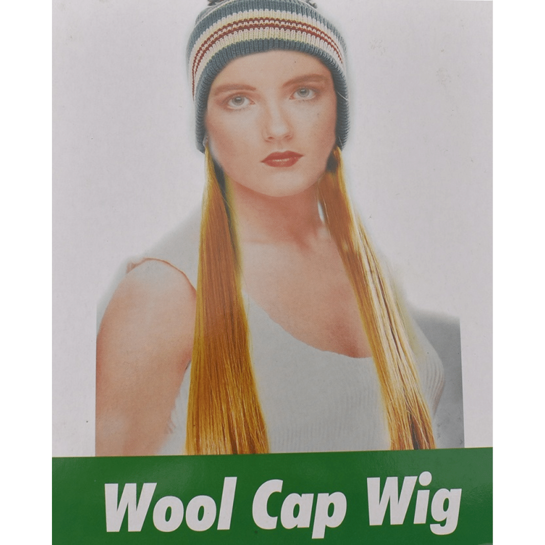 Αποκριάτικη Ξανθιά Wool Cap Wig Επαμ