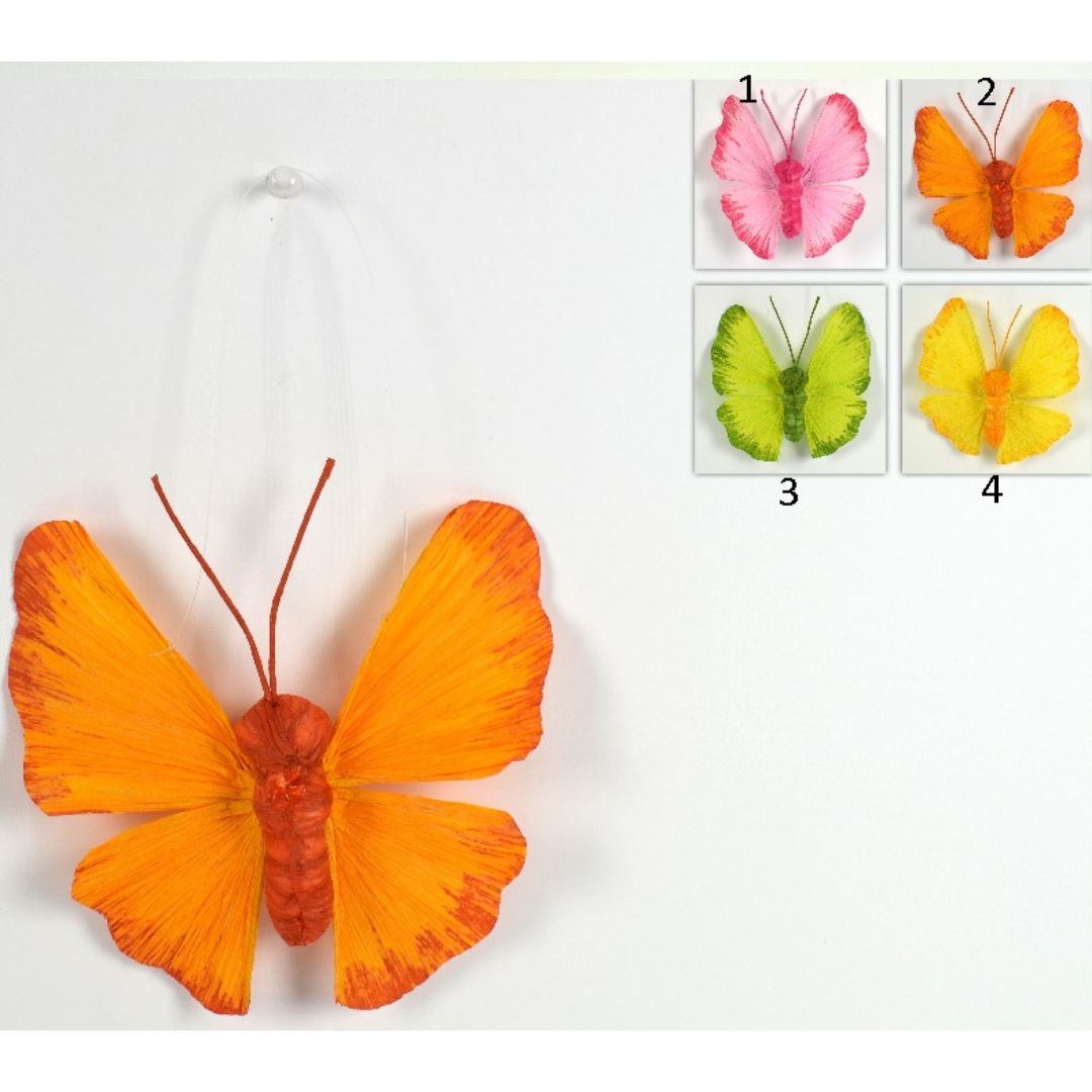 Πεταλούδα Κρεμαστή Διακοσμητική 14x14x3cm Art.RO010204 Welkhome