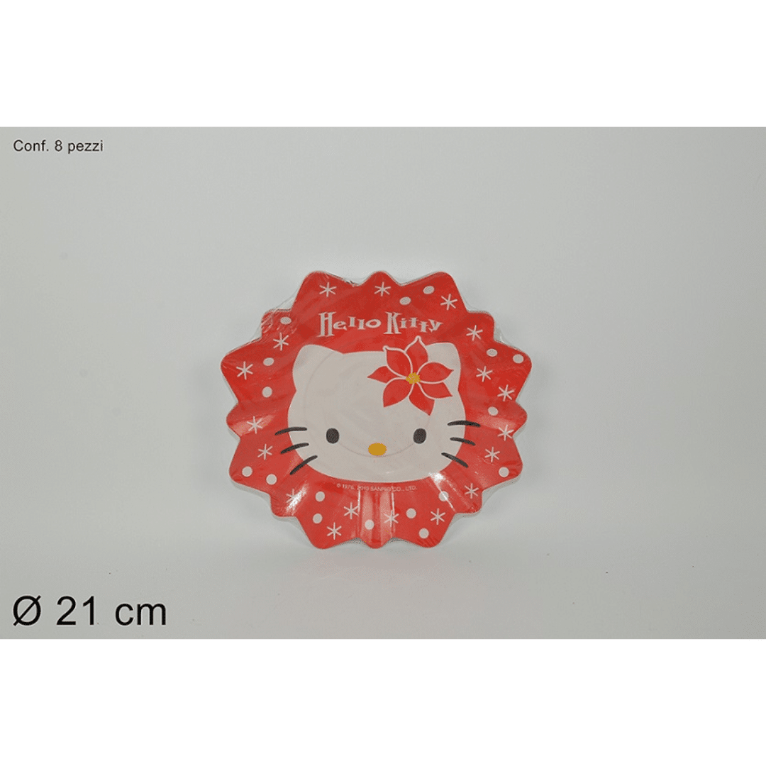 Πιάτα Χάρτινα 21cm Σετ 8Τεμ. Σχέδιο Hello Kitty Art.GI008250 Welkhome