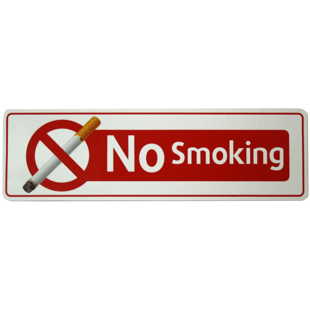 Πινακίδα Σήμανσης No Smoking 20x6cm Αυτοκόλλητο Art.JJ201428 Welkhome