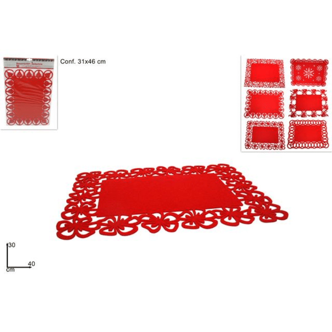 Σουπλά Κόκκινο Διάφορα Σχέδια 30Χ40cm Welkhome