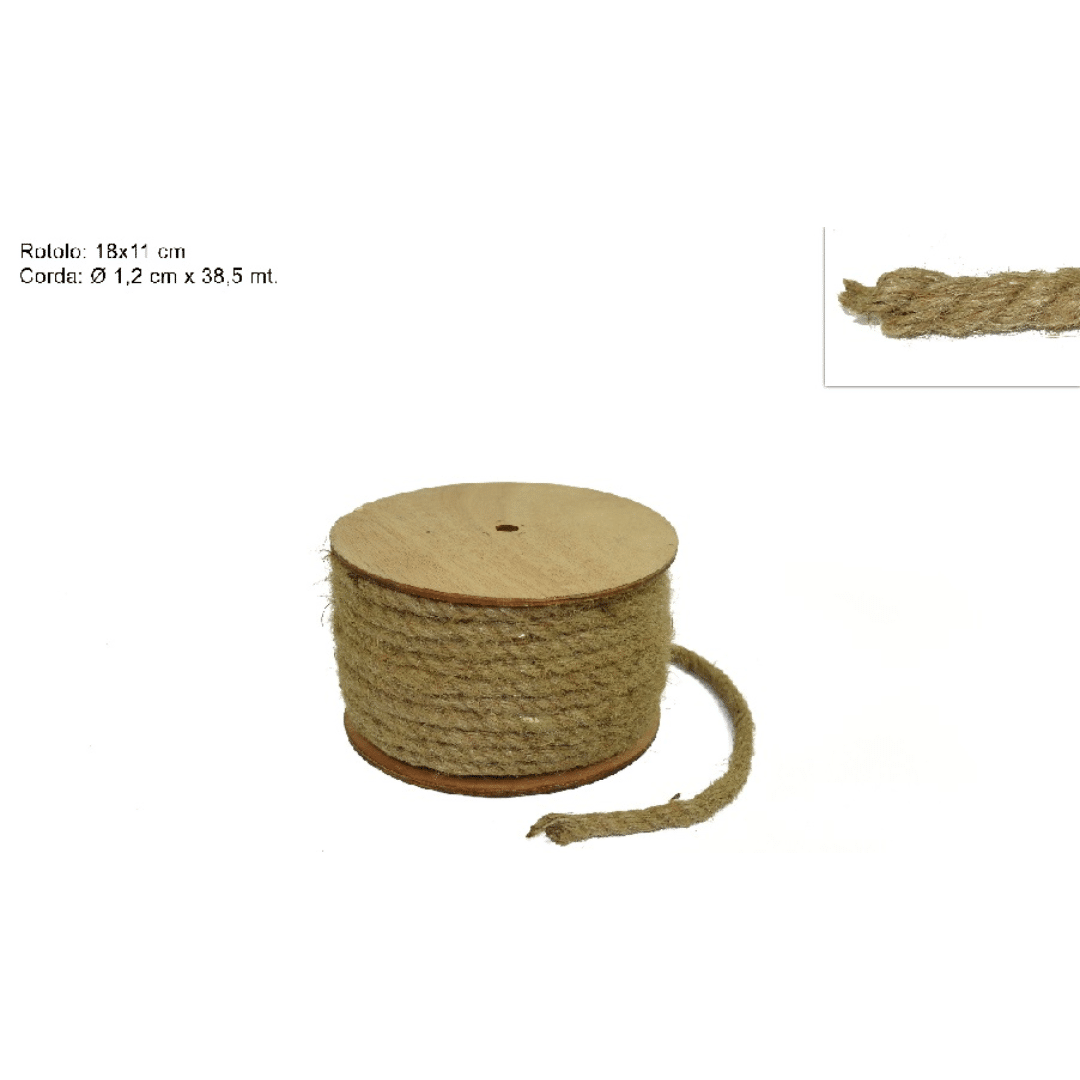 Σπάγγος Κανάβινος Σχοινί Σιζάλ (Τριχιά) Διακοσμητικό Φ1,2cm X 38,5 Metra Art. RY15591