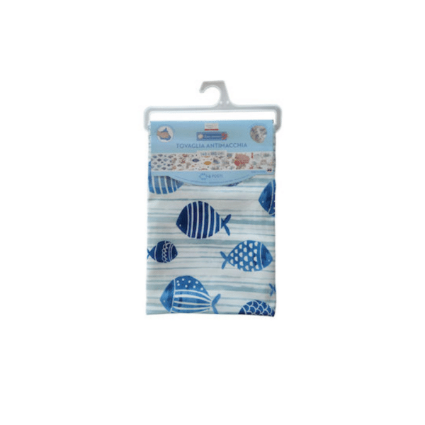 Τραπεζομάντηλο 180x140cm Decor Ψάρια Μπλε Υφασμάτινο Αλέκιαστο General Trade Art.35105609
