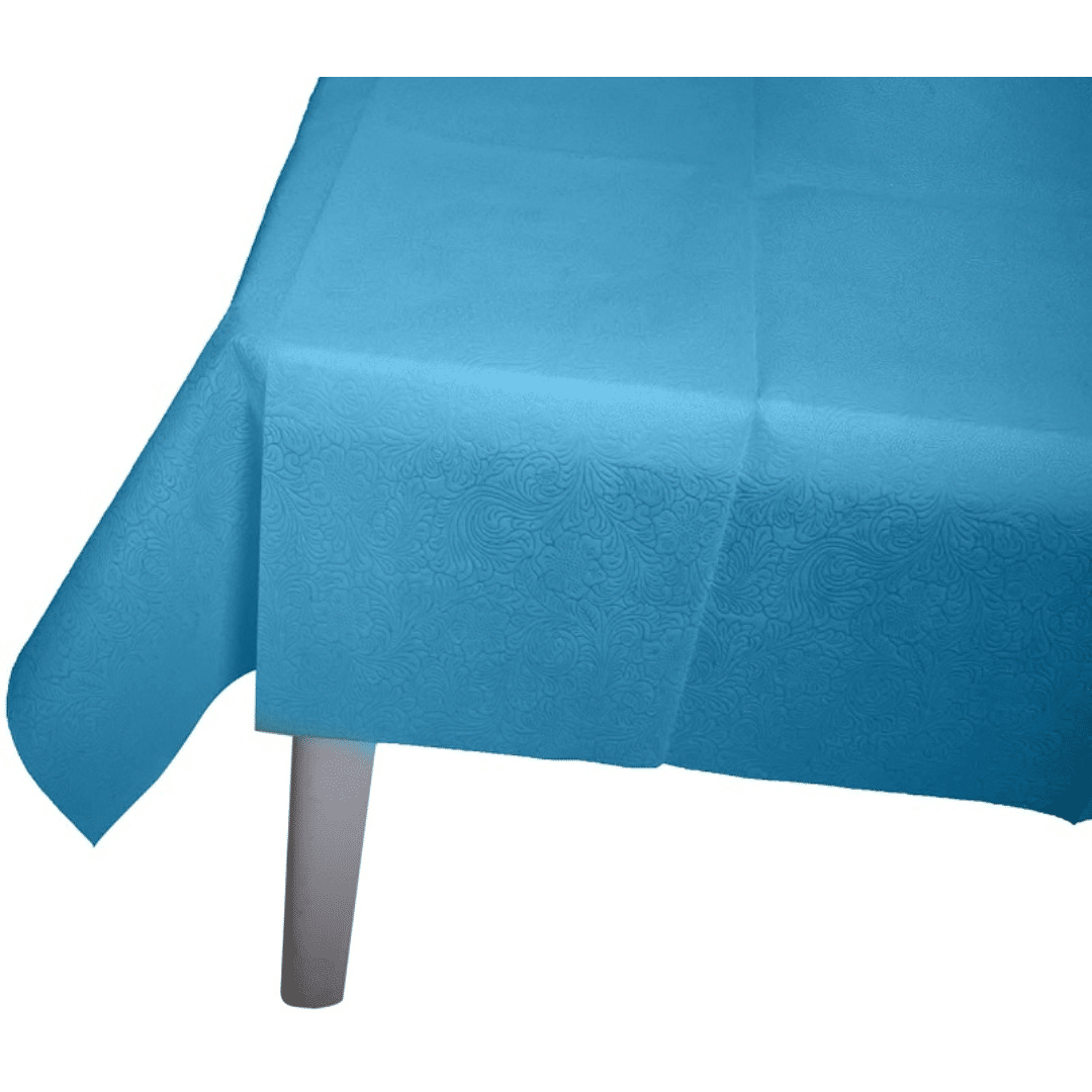 Τραπεζομάντηλο Αδιάβροχο Tnt 100X100cm 60gr. Γαλάζιο Σχέδιο Λουλούδι Art.RS-429 Welkhome