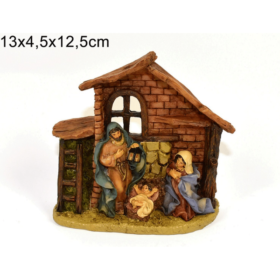 Φάτνη Χριστουγεννιάτικη 13x12,5x4,5cm Art.GI006722 Welkhome