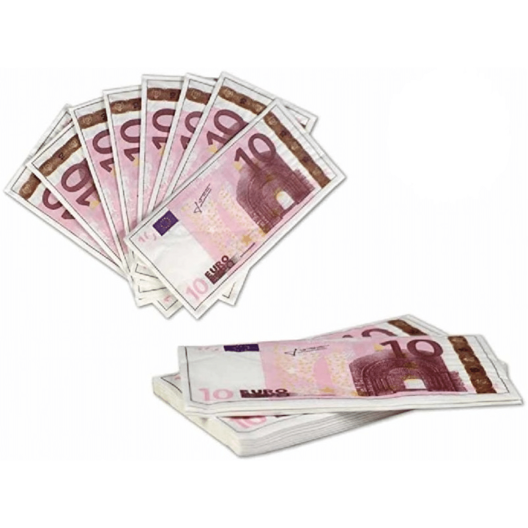 Χαρτοπετσέτες 10 Ευρώ 10τμχ. 16,5x8x1cm Art.MI005894 Welkhome