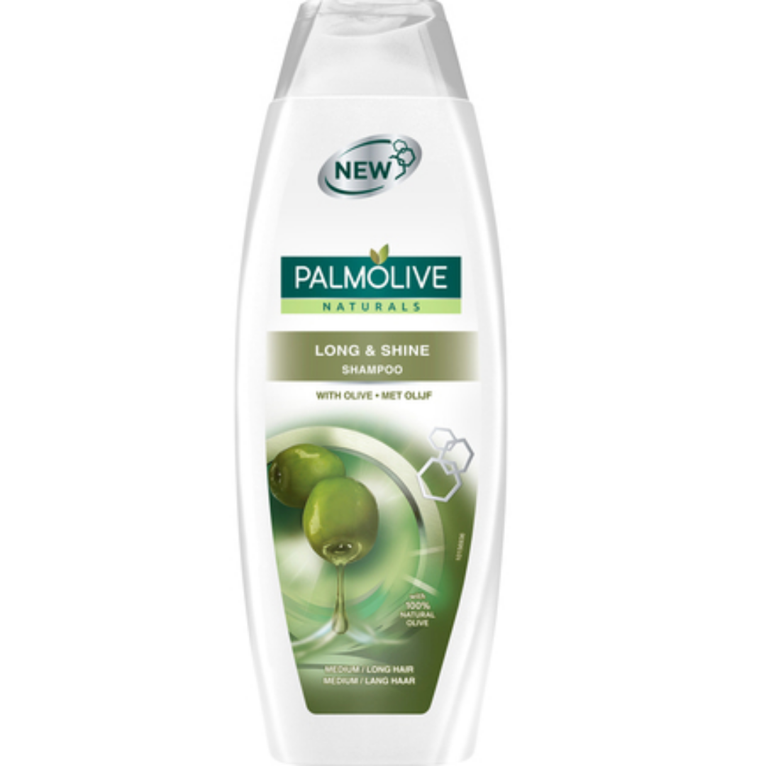 Palmolive Σαμπουάν 350ml Shampoo Long Shine με Ελιά για μεσσαία μακριά μαλλιά