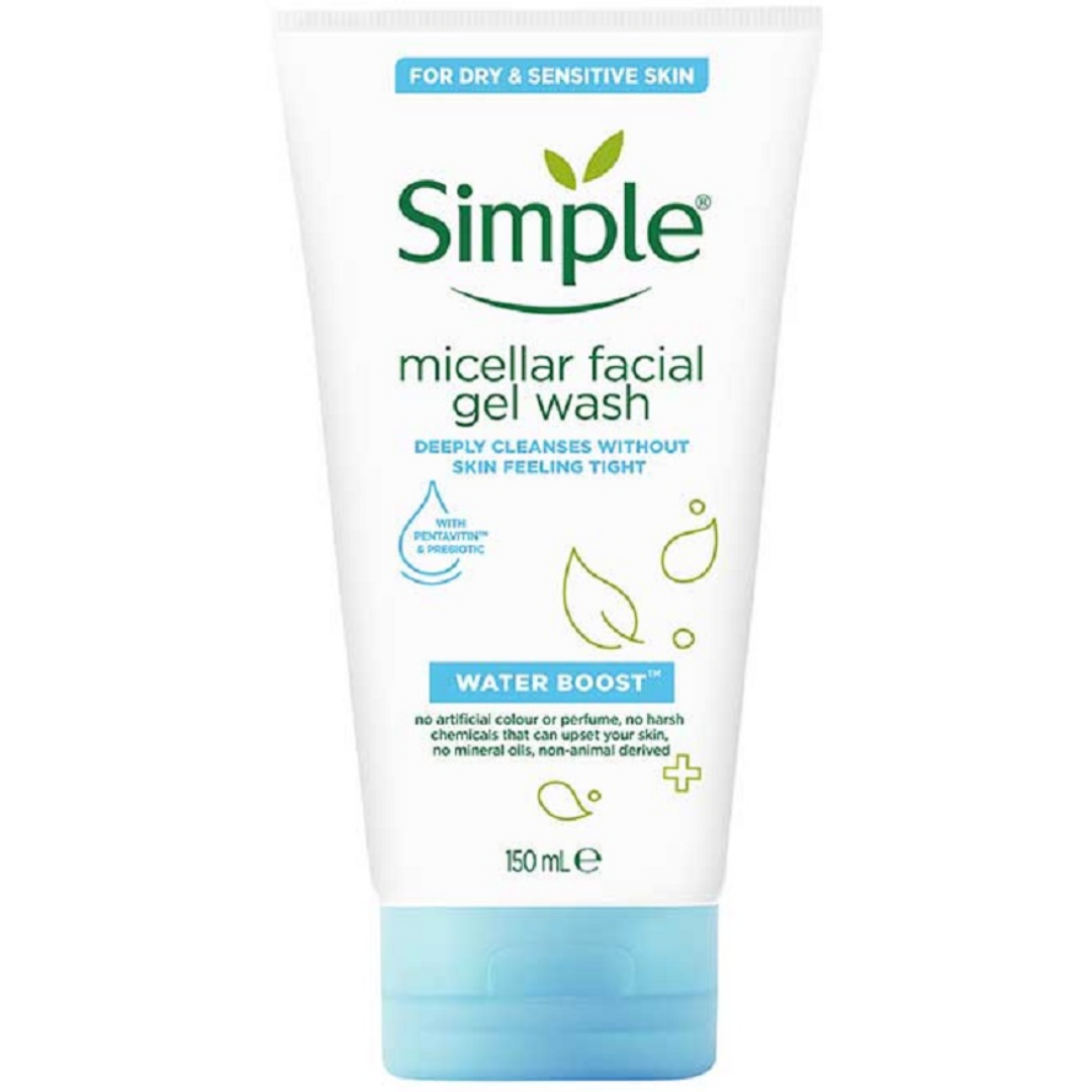 Simple Water Boost Micellar Face Wash Gel 150ml Καθαρισμού Προσώπου