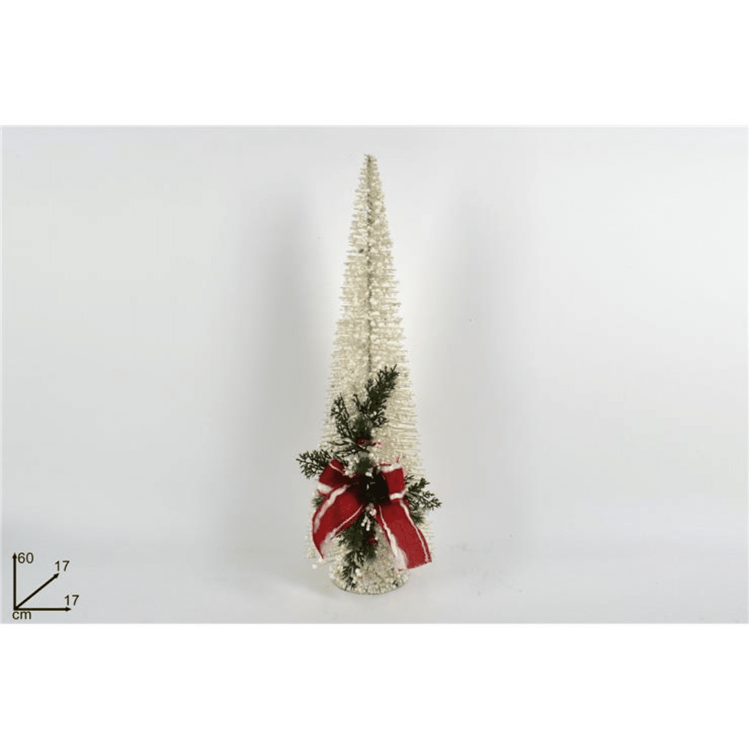 Χριστουγεννιάτικο Διακοσμητικό Με Πέρλες Λευκές 60cm Welkhome
