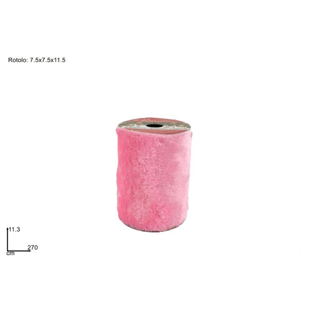 Κορδέλα Διακοσμητική Γούνινη Ροζ 11.3x270cm Welkhome