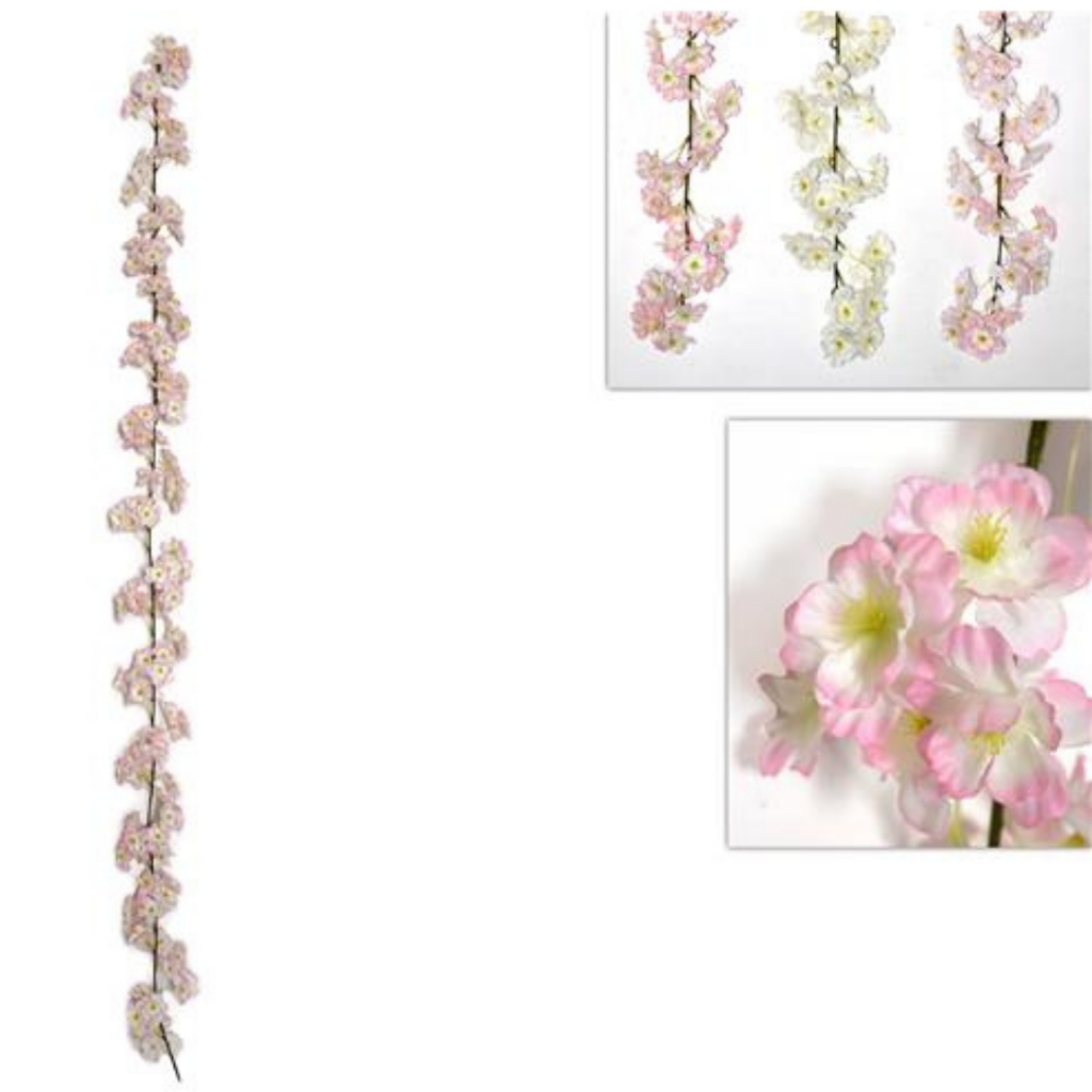 Γιρλάντα Διακοσμητική με Λουλούδια 180cm Welkhome 1
