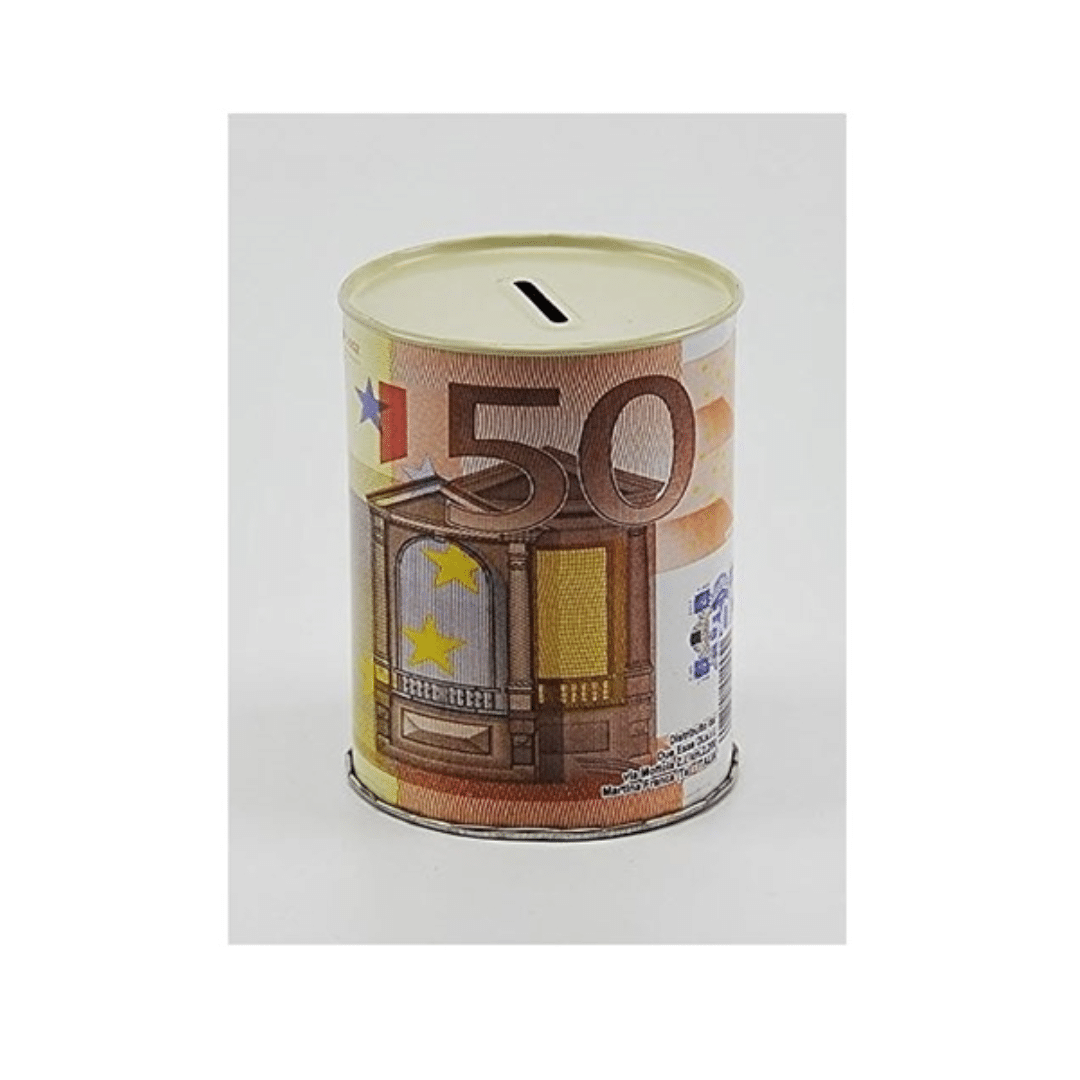 Κουμπαράς Mεταλλικός Ευρώ 13x11cm General Trade