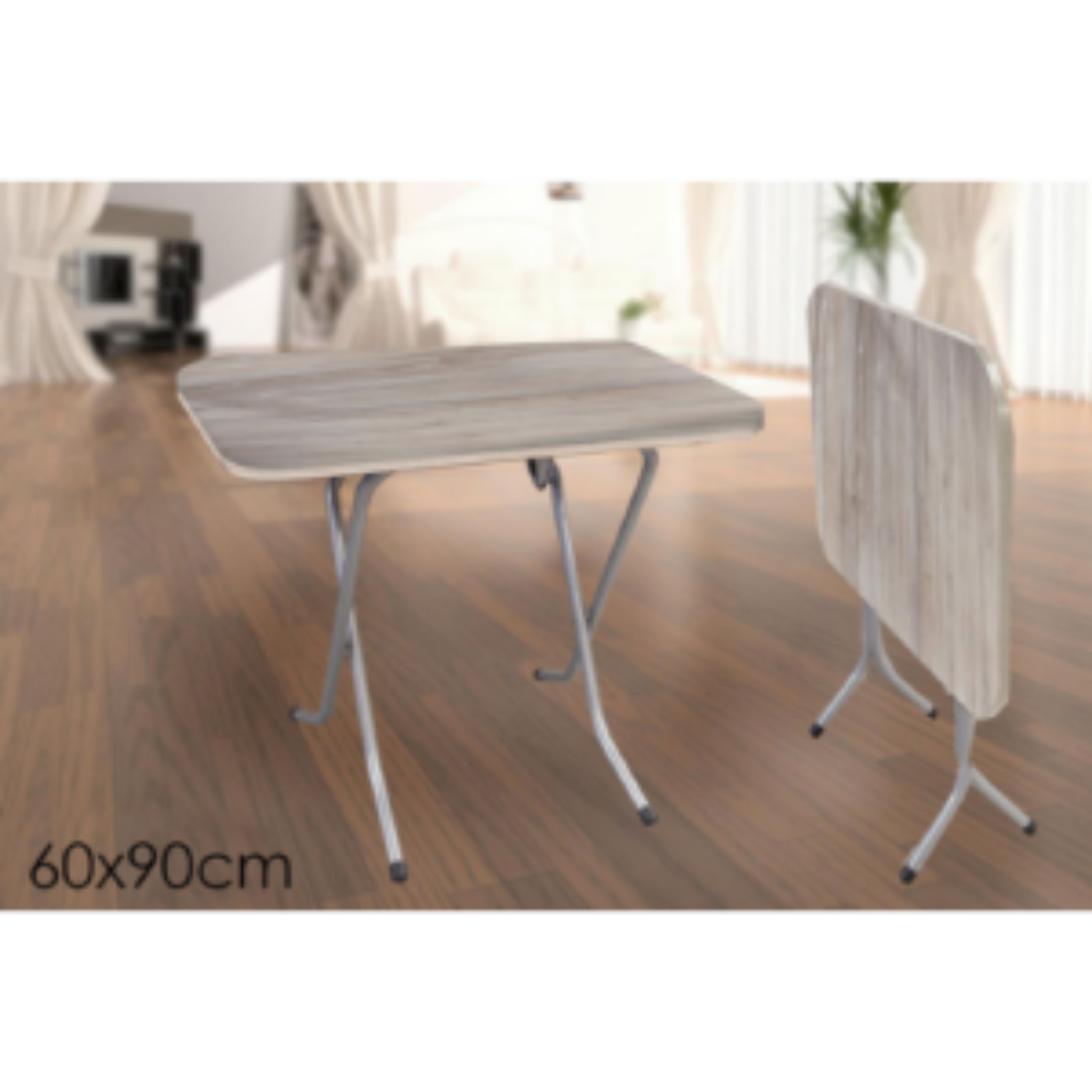 Τραπέζι Πτυσσόμενο Ξύλινο με Μεταλλικά Πόδια 60x90cm