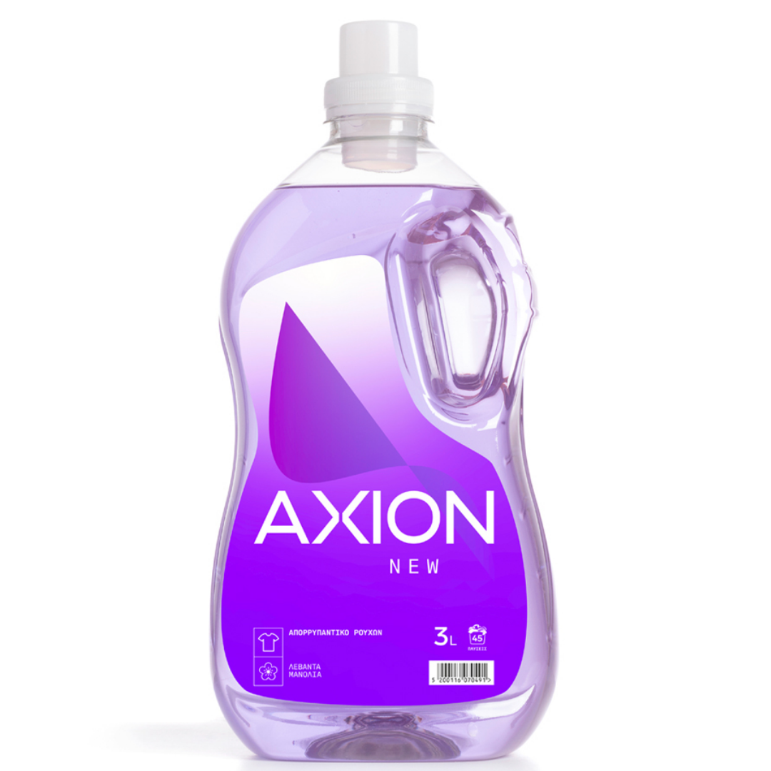 Axion Υγρό Απορρυπαντικό Ρούχων Λεβάντα Μανόλια 45 Μεζούρες 3lit
