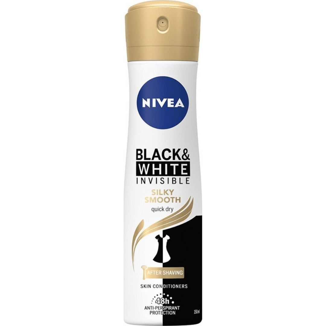 Nivea Spray 150ml Black White Invisible Silky Smooth Quick Dry Anti perspirant Deodorant Αποσμητικά σώματος