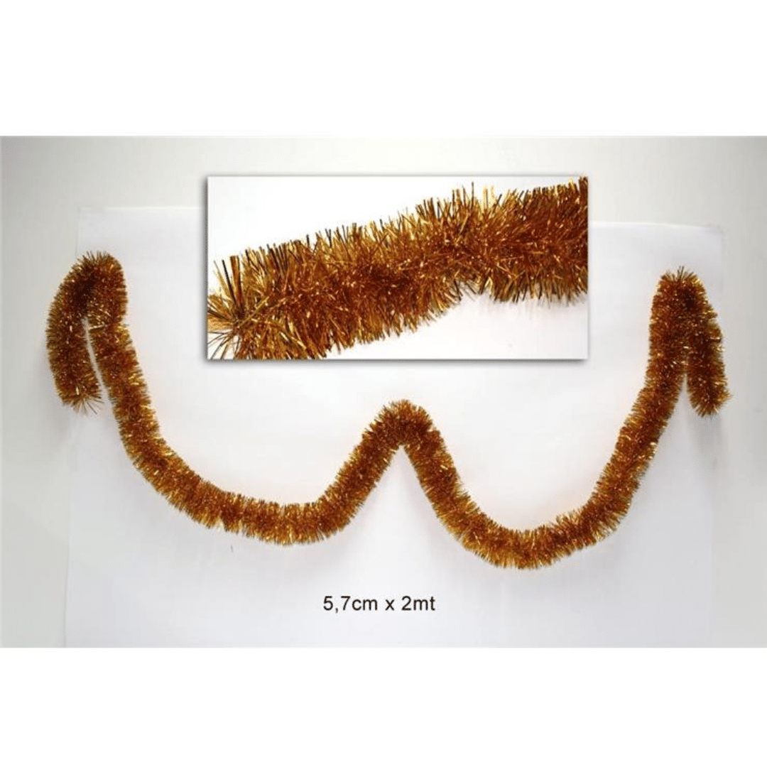 Γιρλάντα Χριστουγεννιάτικη Χρυσή Φ5.7cm Χ 2μετρα Welkhome