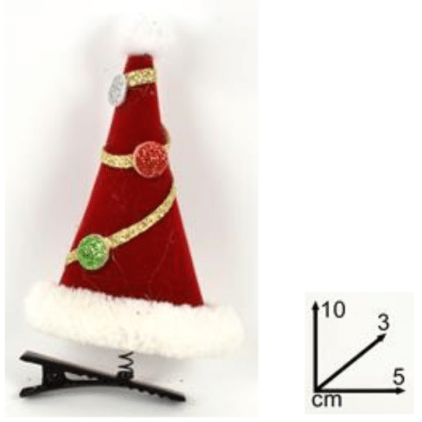 Στέκα Κλάμερ Χριστουγεννιάτικος Σκούφος 10x3x5cm ART.DF1 14274 Welkhome 1