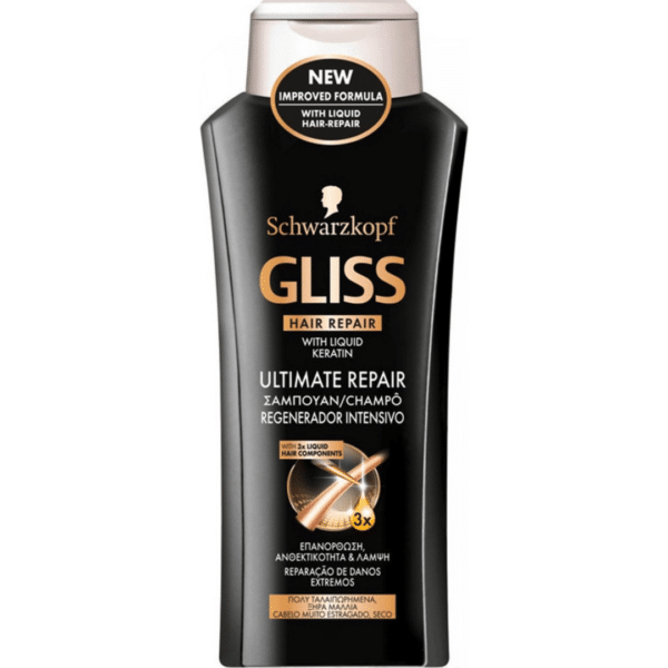 Schwarzkopf Gliss Shampoo 400ml Hair Repair with Liquid Keratin Ultimate Repair Σαμπουάν για ΑναδόμησηΘρέψη για Ξηρά Μαλλιά