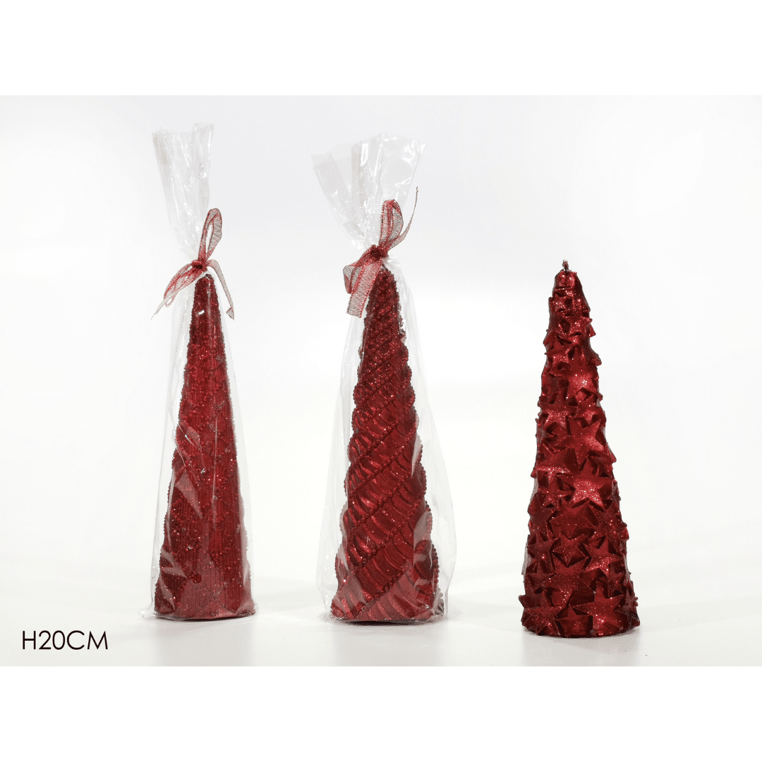 Χριστουγεννιάτικο Δέντρο Κόκκινο 20cm Vesti Casa