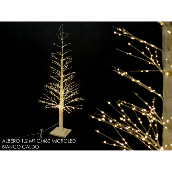 Φωτιζόμενο Χριστουγεννιάτικο Δέντρο Λευκό 120cm 460Led Φως Vesti Casa